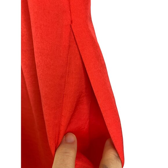 BCBGMAXAZRIA Malia Red Berry Off-Shoulder Dress M Crepe NWT $158 Island Vacay - Picture 7 of 13